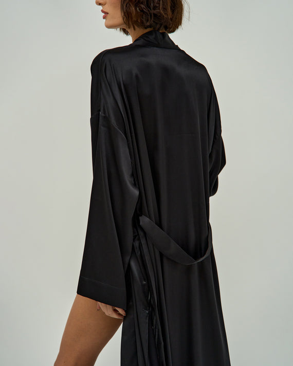 SILK-SATIN KIMONO